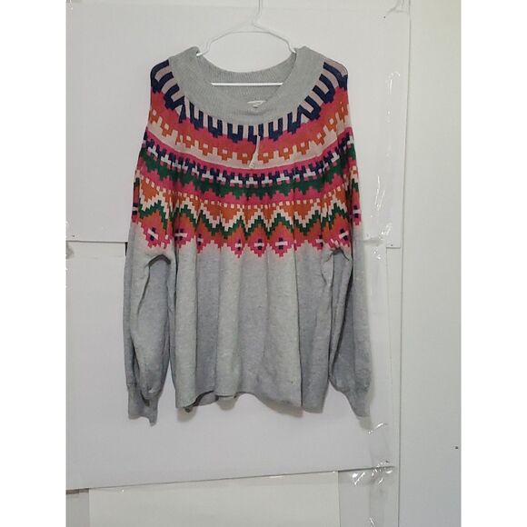 A Maurices Women's Plus Sized Sweater Pullover Fall/Winter Patterned 4X NWT - Picture 1 of 11